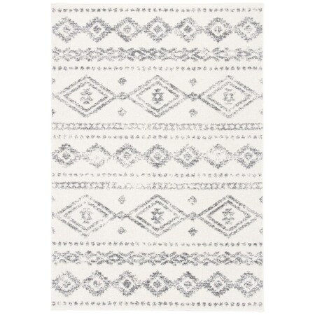 Safavieh 9 x 12 ft. Tulum Contemporary & Vintage Rectangle Power Loomed Rug Ivory & Gray TUL655A-9